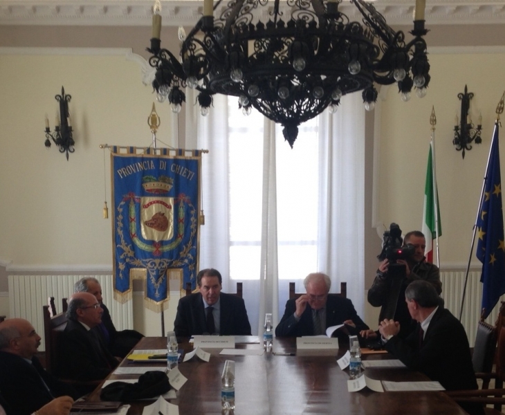 Un momento dell'incontro tenutosi alla Provincia di Chieti