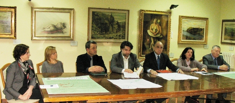 Un momento della conferenza stampa tenutasi in Comune